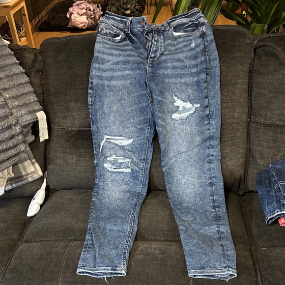 Maurices Denim - Maurices Blue Distressed Straight Leg Jeans